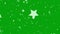 Star sparkles through space with green screen background