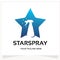 Star Spray Logo Design Template Inspiration
