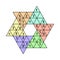 Star sudoku colorful vector illustration