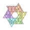 Star sudoku game for children colorful printable worksheet vector illustration