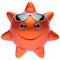 Star sun smiley face sunglasses cheerful summer smile cartoon