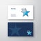 Star Talk Abstract Vector Logo and Business Card Template. Star with Integrated Talking Cloud Negative Space Emblem