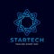 Star tech logo design template
