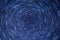 Star trail circle-space-night-blue