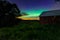 Star Trails, fire flies and northern lights over Farm