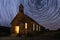 Star Trails and Milky Way California Eastern Sierras in Bodie