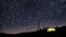 Star trails in the night sky