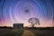 Star Trails over an Abandoned Farm House