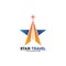 Star travel logo design. Travel agency logo design. Amazing destinations creative symbol concept