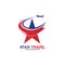 Star travel logo design. Travel agency logo design. Amazing destinations creative symbol concept