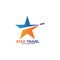 Star travel logo design. Travel agency logo design. Amazing destinations creative symbol concept