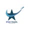 Star travel logo design. Travel agency logo design. Amazing destinations creative symbol concept