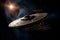 Star trek space ship in space