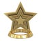 Star trophy golden - glass