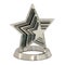 Star trophy silver - glass