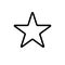Star vector icon with slightly rounded corners, outline variant