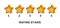 Star vector rate 5 review icon. Five star rate yellow row quality gold symbol ranking