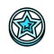 star video game reward color icon vector illustration