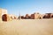 Star wars decoration in Sahara desert