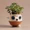 Star Wars Inspired Green Plant Pot With Playful Texture