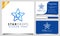 Star Water Drops colorful Logo Design Vector Illustration Template. modern logo design business card