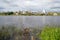 Staraya Ladoga fortress under cloudy september sky on the bank of the river Volkhov