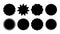 Starburst promo black sticker shape vector sale splash. Starburst round badge promo sticker