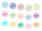 Starburst Stickers in Pastel Colors