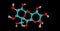 Starch molecular structure isolated on black