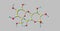 Starch molecular structure isolated on grey