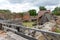 Stare Drawsko, zachodniopomorskie / Polska - July 9, 2019: Old ruins of the Joanit castle in Central Europe. Old medium stronghold