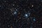 Starfield. A double star cluster in Perseus