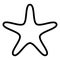 Starfish animal shell isolated icon