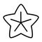 Starfish beach animal single icon with outline style