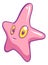 Starfish character. Cute cartoon sea animal. Summer beach symbol