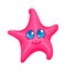 Starfish character marine, cartoon tropical aquatic animal