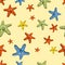 Starfish color pattern seamless background