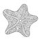 Starfish coloring book, Sea animal. Underwater world Coloring pages for children and adults