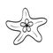 Starfish with flower