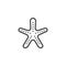 Starfish line icon