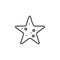 Starfish line icon, outline vector sign