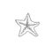 Starfish sketch drawing icon summer themed