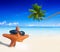 Starfish on the Tranquil Beach Summer Island Concept