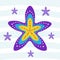 Starfish under water. Vector Illustration for printing, backgrounds, covers, packaging, greeting cards, posters, stickers, textile