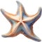 Starfish, a Watercolor painting of a starfish. AI-Generated.