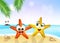 Starfishes on the beach