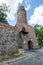 Stargard, Zachodniopomorskie / Poland-July, 14, 2020: Tower in the defensive walls. Defensive walls in a small town in Central