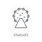 Stargate linear icon. Modern outline Stargate logo concept on wh