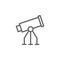 Stargazing, telescope icon. Element of bio engineering illustration. Thin line icon for website design and development, app