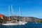 STARI GRAD, CROATIA, September 11, 2018: Boats in the port of Stari Grad. The oldest town on the Croatian island of Hvar.